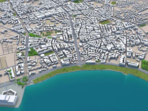 casablanca city morocco 50 km 3D Model