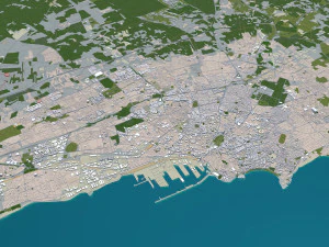 casablanca city morocco 50 km 3D Model