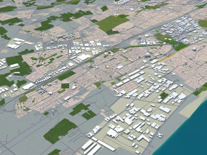 casablanca city morocco 50 km 3D Model