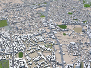 casablanca city morocco 50 km 3D Model