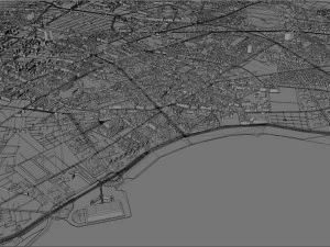 casablanca city morocco 50 km 3D Model