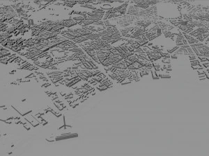 casablanca city morocco 50 km 3D Model