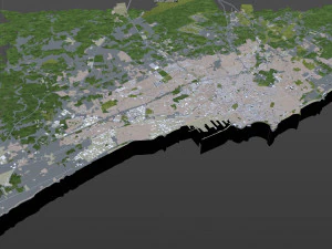 casablanca city morocco 50 km 3D Model