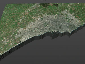 casablanca city morocco 50 km 3D Model