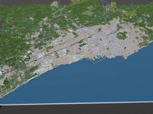 casablanca city morocco 50 km 3D Model