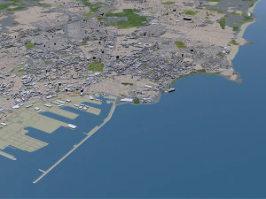 casablanca city morocco 50 km 3D Model