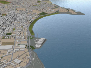 casablanca city morocco 50 km 3D Model