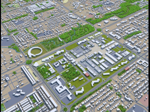 chandigarh city india 20km 3D 模型