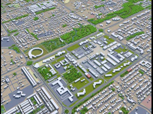 印度昌迪加尔市 20公里 3D 模型