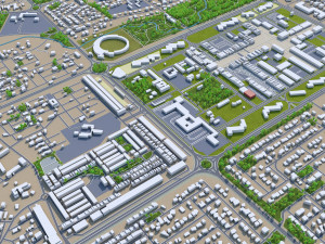 chandigarh city india 20km 3D 模型