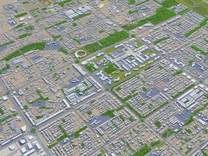 chandigarh city india 20km 3D 模型