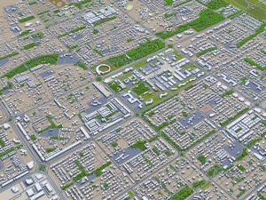 印度昌迪加尔市 20公里 3D 模型