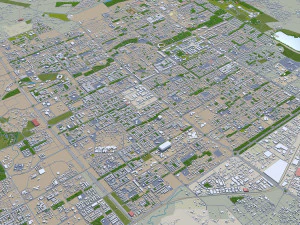 印度昌迪加尔市 20公里 3D 模型