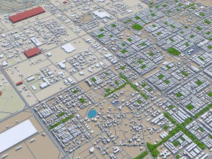 印度昌迪加尔市 20公里 3D 模型