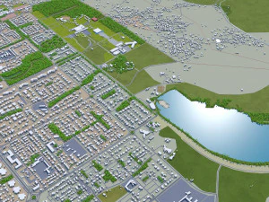 印度昌迪加尔市 20公里 3D 模型