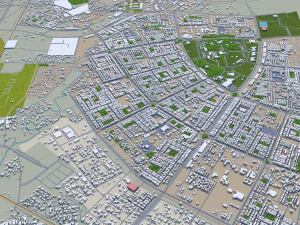 印度昌迪加尔市 20公里 3D 模型