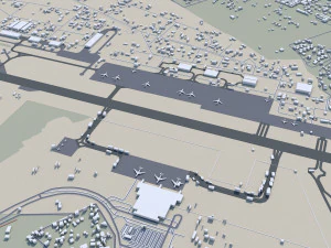 印度昌迪加尔市 20公里 3D 模型