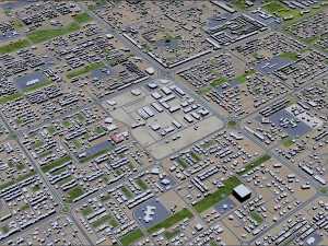 印度昌迪加尔市 20公里 3D 模型