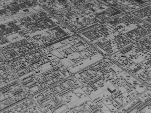 印度昌迪加尔市 20公里 3D 模型