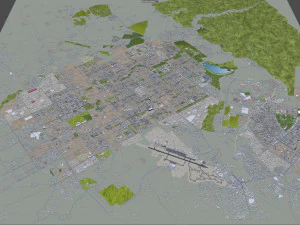 印度昌迪加尔市 20公里 3D 模型