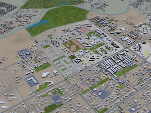 印度昌迪加尔市 20公里 3D 模型