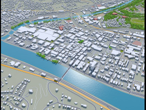 charleston city west virginia 40km 3D Model