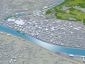 charleston city west virginia 40km 3D Model