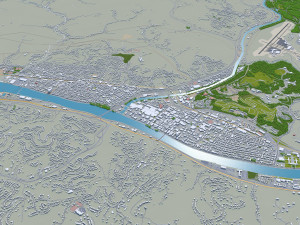 charleston city west virginia 40km 3D Model