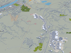 charleston city west virginia 40km 3D Model