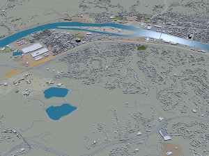 charleston city west virginia 40km 3D Model