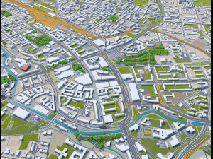 chemnitz city germany 40km 3D-Modell