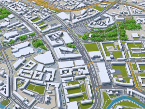 chemnitz city germany 40km 3D Model