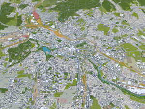 chemnitz city germany 40km 3D-Modell