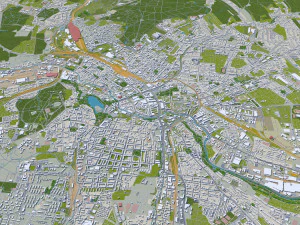 chemnitz city germany 40km 3D Model