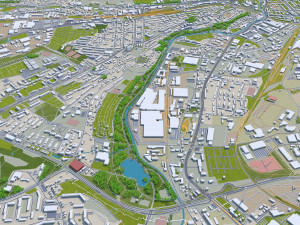 chemnitz city germany 40km 3D-Modell