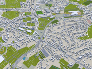 chemnitz city germany 40km 3D-Modell