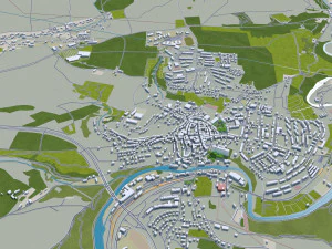 chemnitz city germany 40km 3D Model