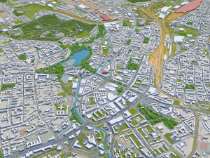 chemnitz city germany 40km 3D-Modell