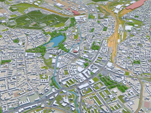 chemnitz city germany 40km 3D Model