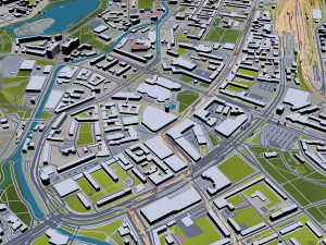 chemnitz city germany 40km 3D-Modell