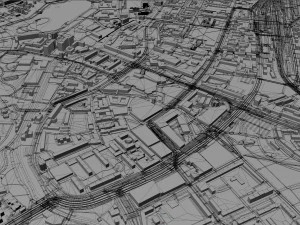 chemnitz city germany 40km 3D Model