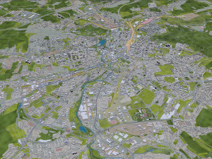 chemnitz city germany 40km 3D-Modell