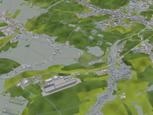 chemnitz city germany 40km 3D Model