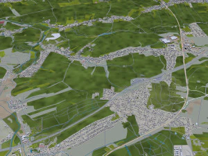chemnitz city germany 40km 3D Model