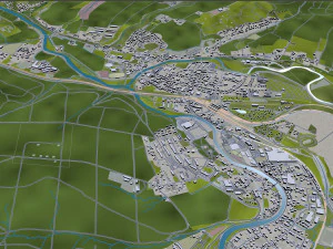 chemnitz city germany 40km 3D Model