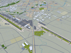 chengdu city sichuan china 200km 3D Model