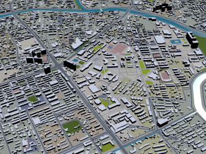 chengdu city sichuan china 200km 3D Model