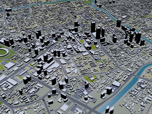 chengdu city sichuan china 200km 3D Model