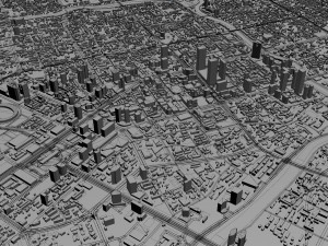 chengdu city sichuan china 200km 3D Model