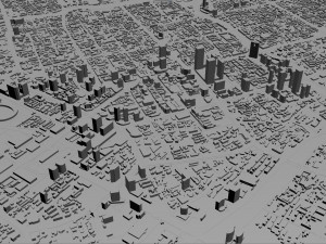 chengdu city sichuan china 200km 3D Model
